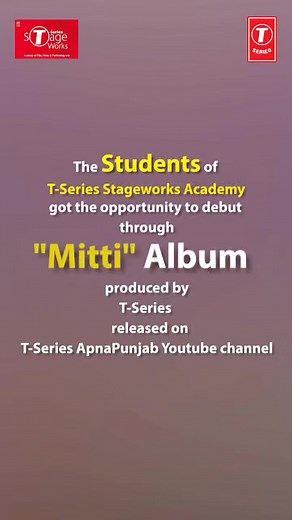 India's biggest school of performing arts T-Series StageWorks Academy has given the opportunity to its singing students to release their debut music album "Mitti - Folk Vibes of Punjab," on the T-Series Apna Punjab YouTube Channel. The album is conceptualized & executed by #Rajchanana. The glorious launch of the album was graced with the presence of Tulsi Kumar, Manan Bhardwaj , #Hiteshralhan ,#DeeptiTrivedi at the campus of #tseriestageworks in Delhi ,NCR #BhushanKumar Gulshan Kumar Film & Tele