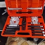 DNA Motoring 21 in 1 Bearing Puller, Bearing Extractor Removal Tool, Inner Hole Three-Jaw Puller with Curved Hook, Collet Multifunctional Bearing Removal Tool, TOOLS-00606