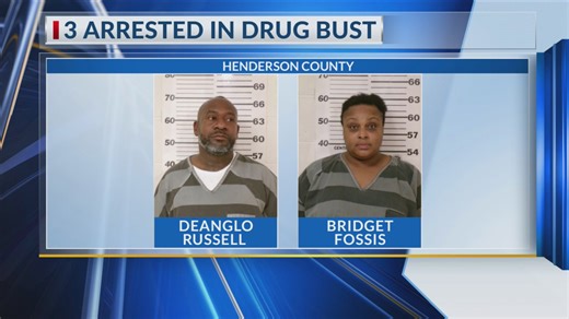 3 arrested in Henderson County drug bust involving cocaine, meth