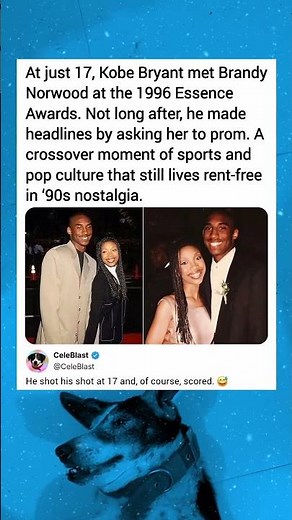 At just 17, Kobe Bryant met Brandy Norwood at the 1996 Essence Awards. Not long after, he made