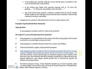 Thesis Statements: Problem-Solution