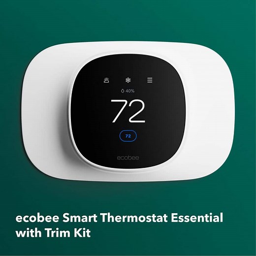 ecobee Smart Thermostat Essential Learning  and Trim Plate Bundle - Programmable Thermostat - The Home Depot