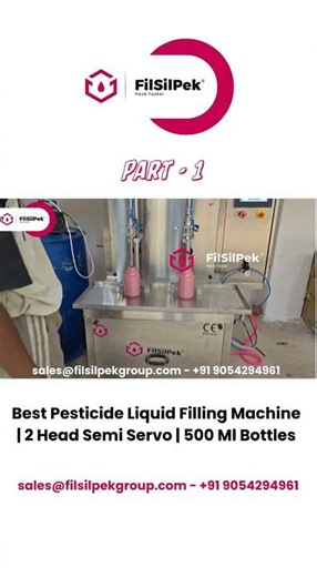 Best Pesticide Liquid Filling Machine | 2 Head Servo | 500 Ml Bottles