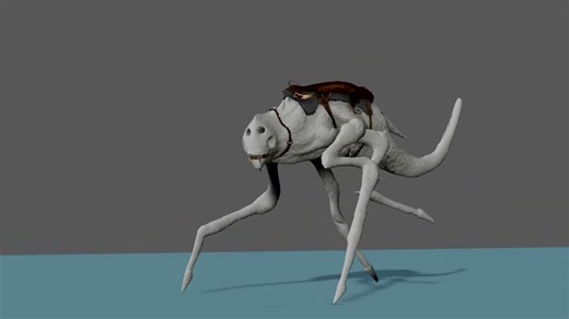Alien Creature Run cycle Animation, Ankit  Meena