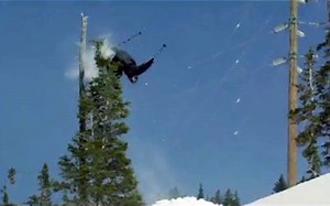 Skier spins out of control, crashes into tree