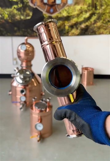 Give @CopperStillCo a sheet of copper & some copper tubing and he’ll make magic happen 👨🏼‍🏭 Our copper stills are entirely hand-built, the highest of quality & visually stunning 🤩✨ #Shinetok #metalwork #copper #moonshine #distillery