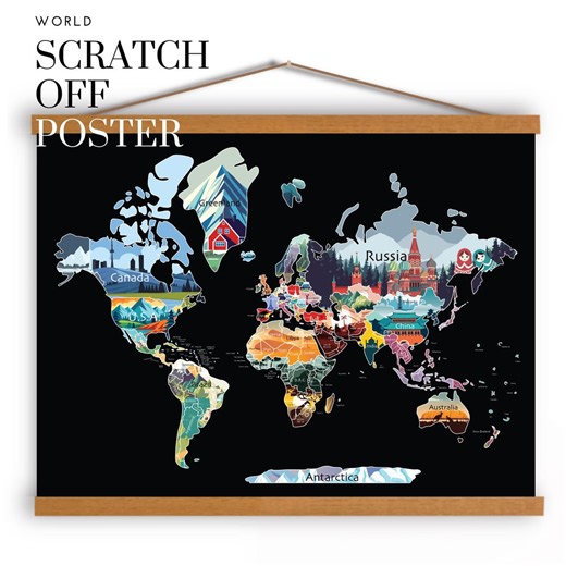 World Scratch off Map, Travel Map, Scratch off Poster, Solo Traveler Gifts, Big World Map, Scratch off World Map, Travel Buddy Gift - Etsy