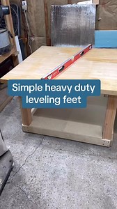 This is just an easy way to get heavy duty leveling feet when you can find anything you like. it doesnt need to be this heavy duty - I’ve done this with carriage bolts as well. #workshop #woodworking #diy #tipsandtricks #maker #to | Specials Woodwork
