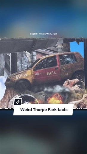 The Inbetweeners have been immortalised at Thorpe Park 😮 and other weird facts #thorpepark #themepark #rides #rollercoaster