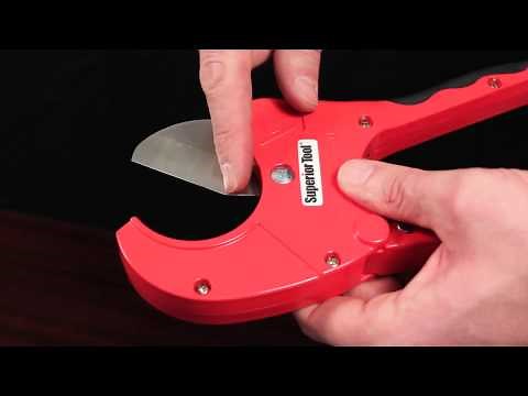 Superior Tool One-Handed 2" PVC Ratcheting Cutter