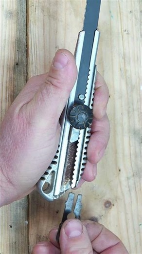 The Ultimate Hacksaw Blade Workshop Trick! #shorts #diy #lifehack