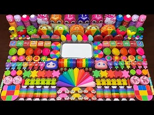 RELAXING WITH CLAY AND GLITTER ! Mixing Random Things Into GLOSSY Slime #2422