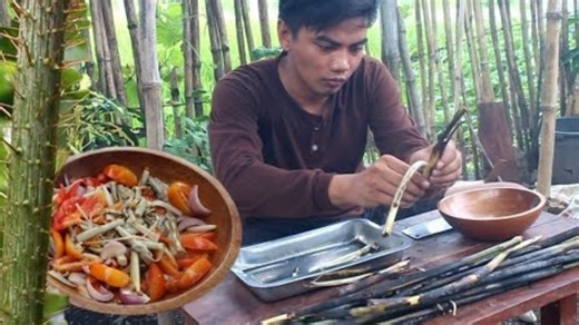 Inside rural Filipino cooking how rattan shoots are prepared