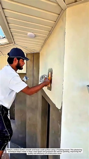 A Perfect Wall Finish Starts with Skilled Hands #WallFinishing #Plastering #Construction