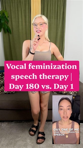 Vocal feminization speech therapy | Day 180 vs Day 1 #transgender #lgbt