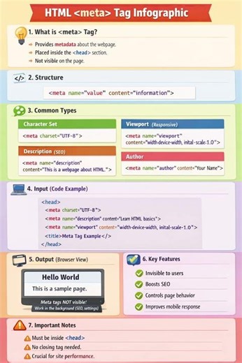 Meta Tags You Must Know 😱 #shorts #html #metatags ‪@TeachingWeb‬