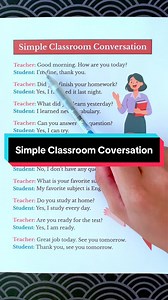 Simple English Classroom Conversation Practice
