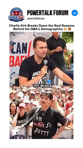 PowerTalk Forum | Follow @powertalk_forum for more 💙❤️ Charlie Kirk explains that the NBA having more Black players than white players is not the result of... | Instagram