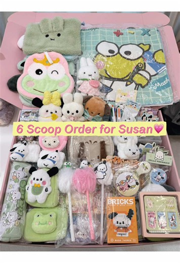 6-Scoop Sanrio Lucky Scoop Order for Susan