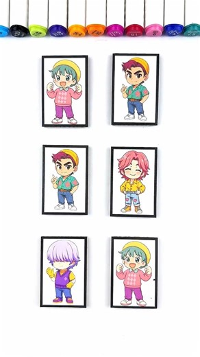 K-pop Demon Hunters Find the same character cardboard piece flip challenge #Kpop #challenge | Art Zigma