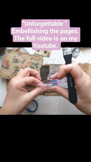How to- embellishing the journal page.#junkjournalmaking #junkjournalpages # junkjournals