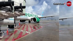 Frontier’s first flight Denver-based ultra-low-cost carrier Frontier Airlines’ inaugural flight arrived at Piarco International Airport a short while ago with 87 passengers onboard. The carrier will operate 3x weekly scheduled flights to San Juan, Puerto Rico on Sundays, Thursdays and Fridays. 177 passengers are on the first flight out of Trinidad. Video by Brent Pinheiro. | CNC3 Television, Trinidad and Tobago