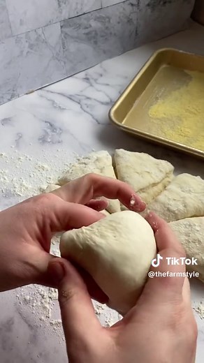 We are kicking off Cozy January Bake Off with these Homemade English Muffins. Each week you will find 3 new baking recipes and I’m challenging you to choose ONE to make! INGREDIENTS 3 cups all purpose flour 1 – 1 1/2 cups water warm 2 1/4 tsp yeast 1 tsp salt 2 tbsp sugar cornmeal INSTRUCTIONS In a bowl combine warm water, yeast and sugar. Mix and allow to sit for about 5 minutes. The mixture should start to become foamy. This is how you know your yeast is activated! Add in flour and salt. Mix u