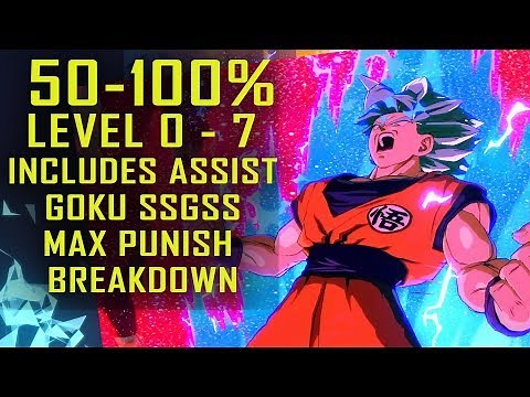 Dragon ball FighterZ Goku SSGSS Extended Combo Full Guide [Level 0 - 7]