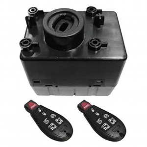 68210150AB Ignition Switch Module (with 2 Keys) Compatible with Dodge Charger/Challenger/Magnum/Ram 1500 2500 3500 2008 2009 2010,Jeep Commander/Grand Cherokee Chrysler 300 2008-2010 (Needs Program)