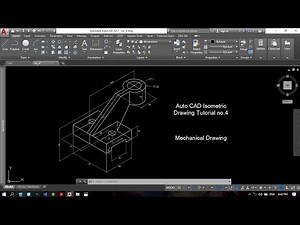 Auto CAD isometric drawing tutorial no.4 with full dimensions (Easy and Simple methods)