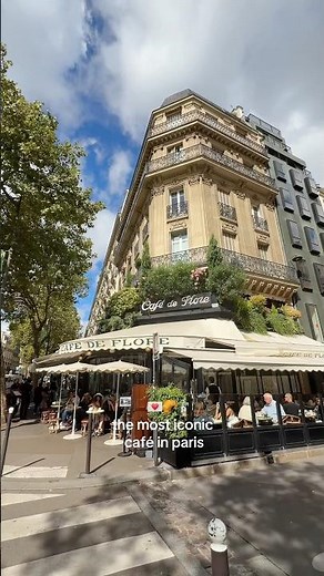 Café de Flore 🥐 the most iconic café in paris #paris #cafedeflore #parisfrance #pariscafe #famous