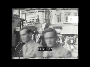 1930s Central London, Street Scenes, Buses, 16mm