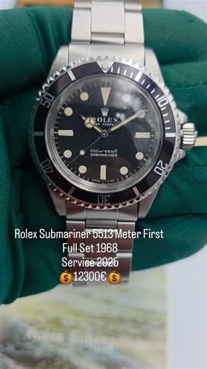 GP Watches on Instagram: "Rolex Submariner 5513 Meter First Full Set 1968 Service 2025 💰12300€💰 #luxurywatch #rolex #rolexsubmariner #rolex5513 #luxury"