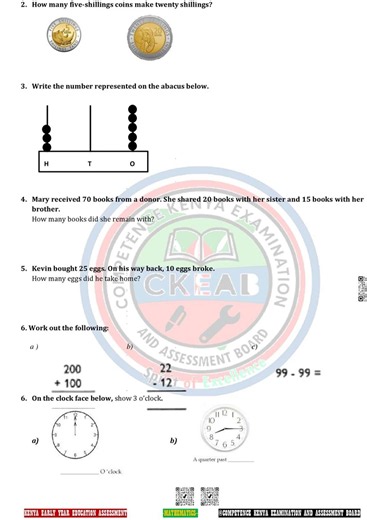 Grade 3 Mid Term 1 2026 Mathematics Activities Exam