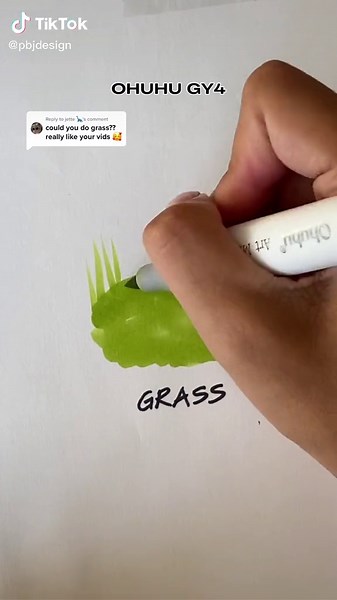 How to Draw Realistic Grass: Marker Rendering Techniques