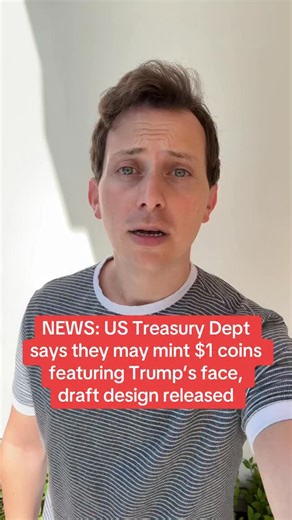 126K views · 4.8K reactions | NEWS: The U.S. Treasury is considering minting $1 coins featuring Donald Trump’s face | MeidasTouch | Facebook