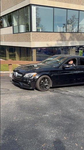 Mercedes AMG C63 Sedan is blacked out looking mean.