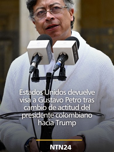 El presidente de Colombia, Gustavo Petro, anunció que Estados Unidos le devolvió su visa, revocada el año pasado tras su llamado a soldados estadounidenses a desobedecer órdenes del presidente Donald Trump. Sin embargo, fuentes del Departamento de Estado confirmaron a NTN24 que el mandatario colombiano permanece sancionado e incluido en la lista OFAC de Washington.