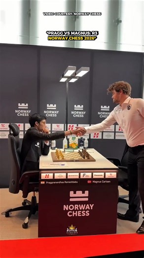 Praggnanandhaa beats Magnus at Norway Chess 2026 😍❤️#chess #praggnanandhaa #magnuscarlsen #shorts