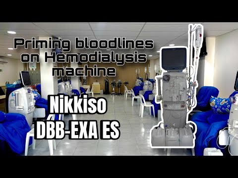 HOW TO PRIME BLOODLINES ON NIKKISO DBB-EXA ES HEMODIALYSIS MACHINE | STEP BY STEP