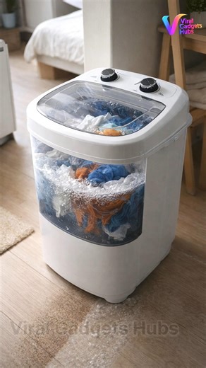 Portable Mini Washing Machine | Perfect for Small Homes & Travel #gadgets #youtubeshorts #ai #shorts
