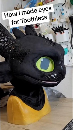 How I made Toothless eyes #fursuitmaker #cosplay