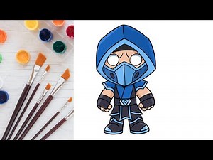 How To Draw Sub Zero | Mortal Kombat