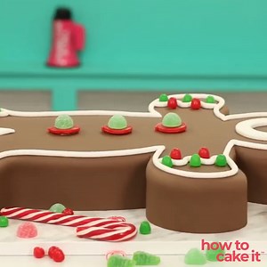 Giant Gingerbread Man Cake! 🤤 | How To Cake It