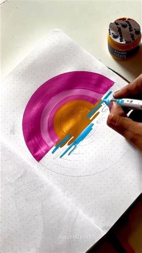 Mesmerizing Mandala Journal Art with Sunset Vibes 🌅💖 #atelierneorah#ytshorts #mandala #sunset