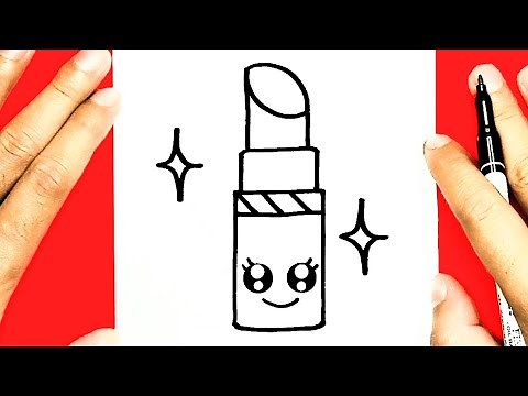 HOW TO DRAW A CUTE LIPSTICK, DRAW CUTE THINGS