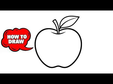 How to Draw an Apple Step by Step | Easy Apple Drawing for Beginners