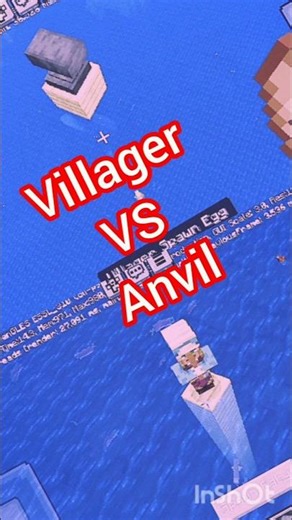 Minecraft Villager vs Anvil 🔨 #Minecraft #Shorts