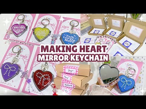 Making a Resin Mirror Keychain 🌷🌸 aesthetic product and packaging, materials I use