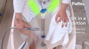 Space-Saving Triangular Shower Chair for Elderly and Disabled, 400 lbs Adjustable Shower Stool Seat with Stable-Bracing, Non-Slip Bathtub Chair, Tool-Free Assembly, Blue With Eva Pad